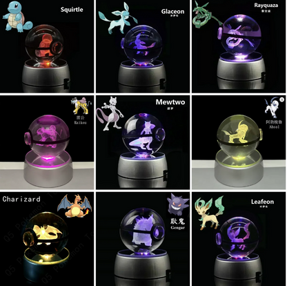 3D Pokémon Orb – LED Crystal Display